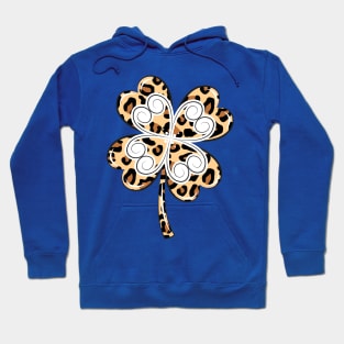 Cute Leopard Shamrock Hoodie